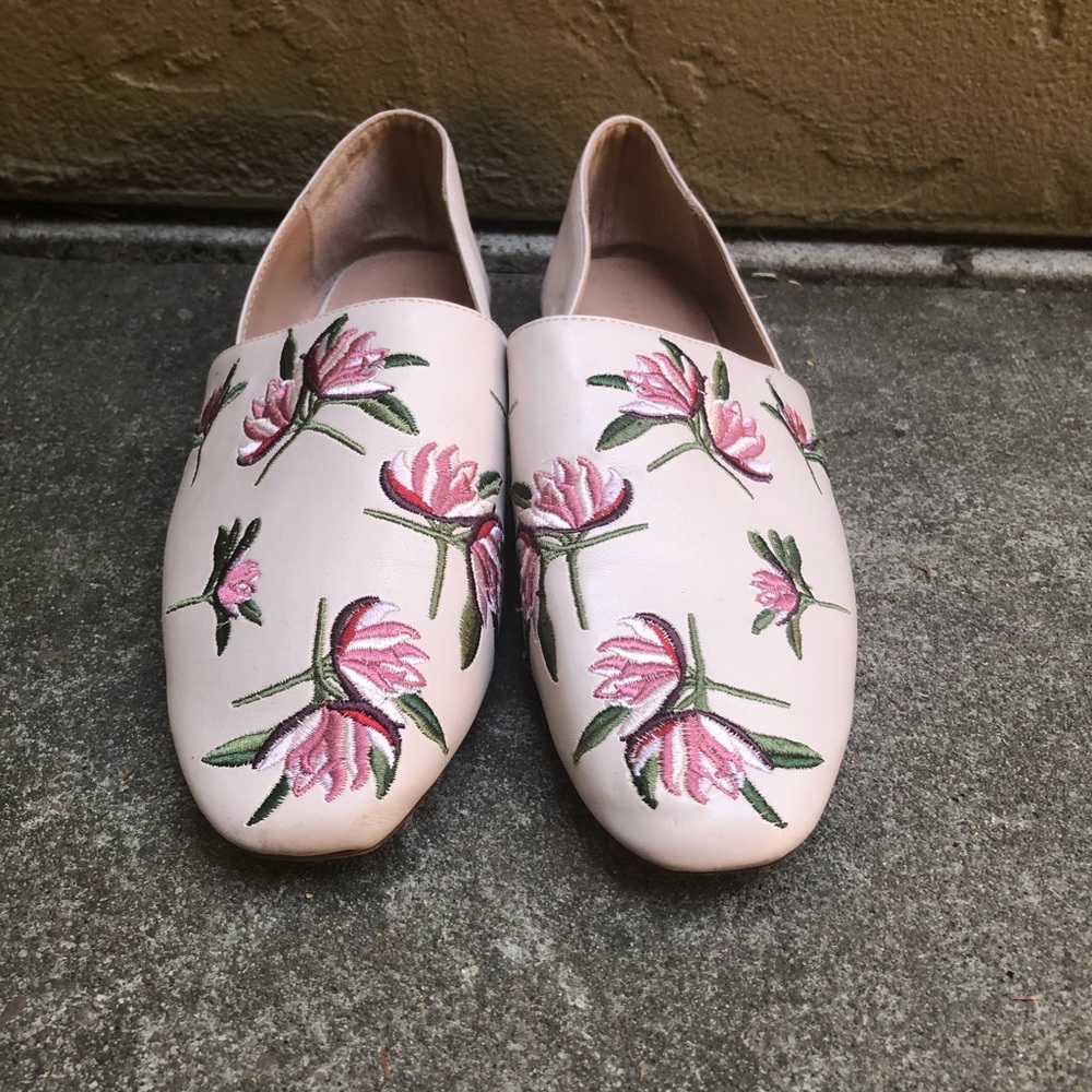Zara Trafaluc Floral Loafers